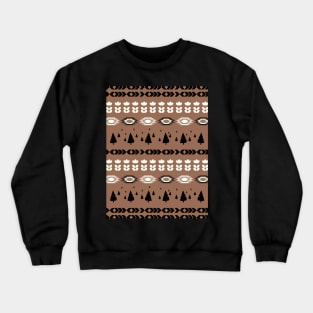 Holiday pattern with Christmas trees II Crewneck Sweatshirt